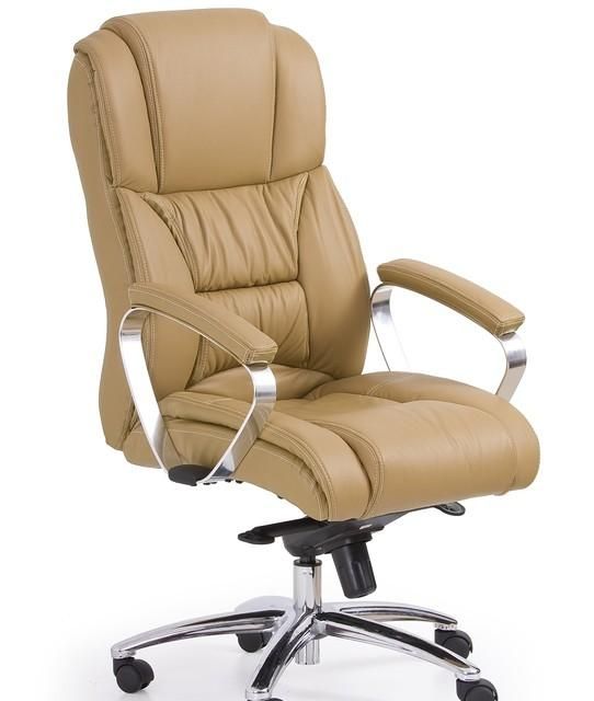 Biroja krēsls - Foster - gaišs, krēmkrāsā, ādas
