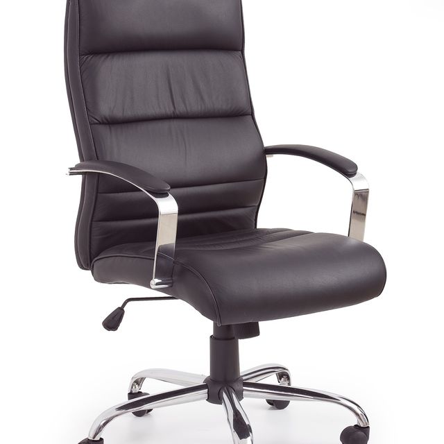 Vadītāja krēsls - ādas, melnā krāsā - TEKSAS