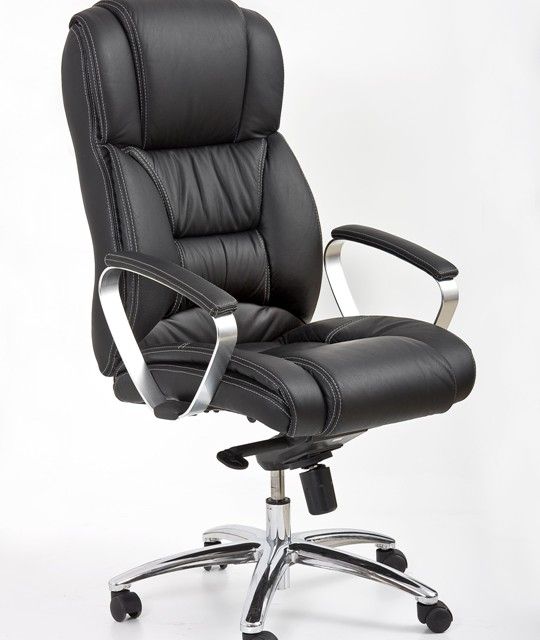 Biroja krēsls - Foster - melns, ādas
